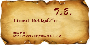 Timmel Bottyán névjegykártya